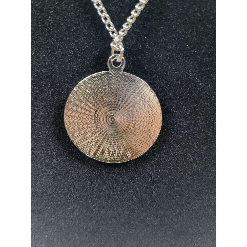 Vintage St. Christopher medal on 24 in. silver toned chain - Picture 3 of 3